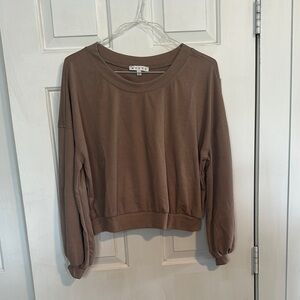 Hyfve brown cropped sweatshirt size medium